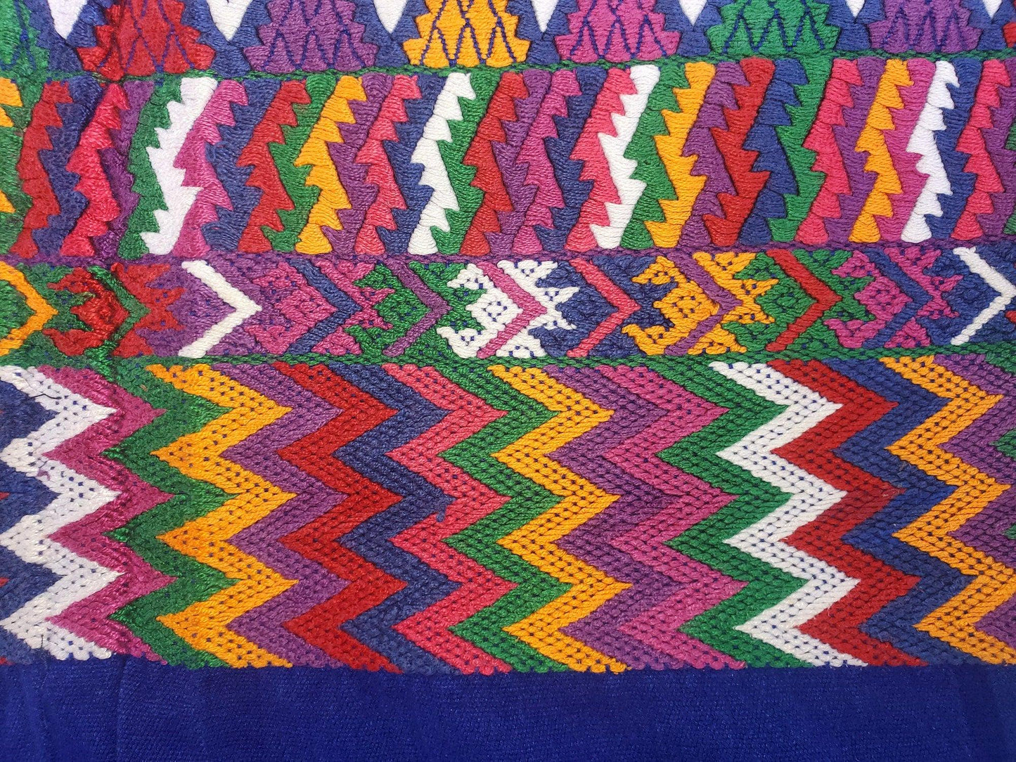 Vintage Guatemalan unique handmade weaved cotton -San Pedro Sacatepéquez huipil-