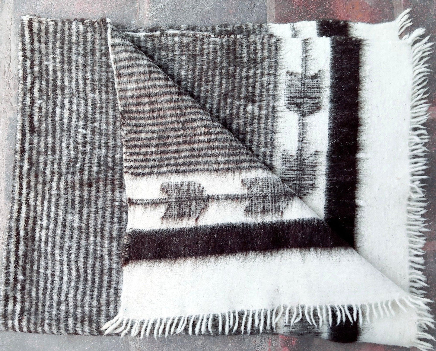 Guatemalan WOOL Woven Blanket Made in MOMOSTENANGO - Poncho