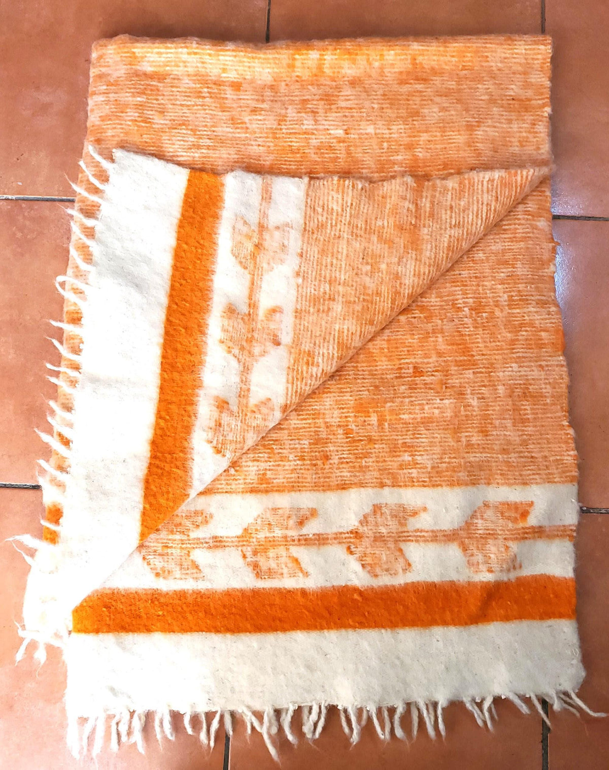 Guatemalan WOOL Woven Blanket Made in MOMOSTENANGO - Poncho