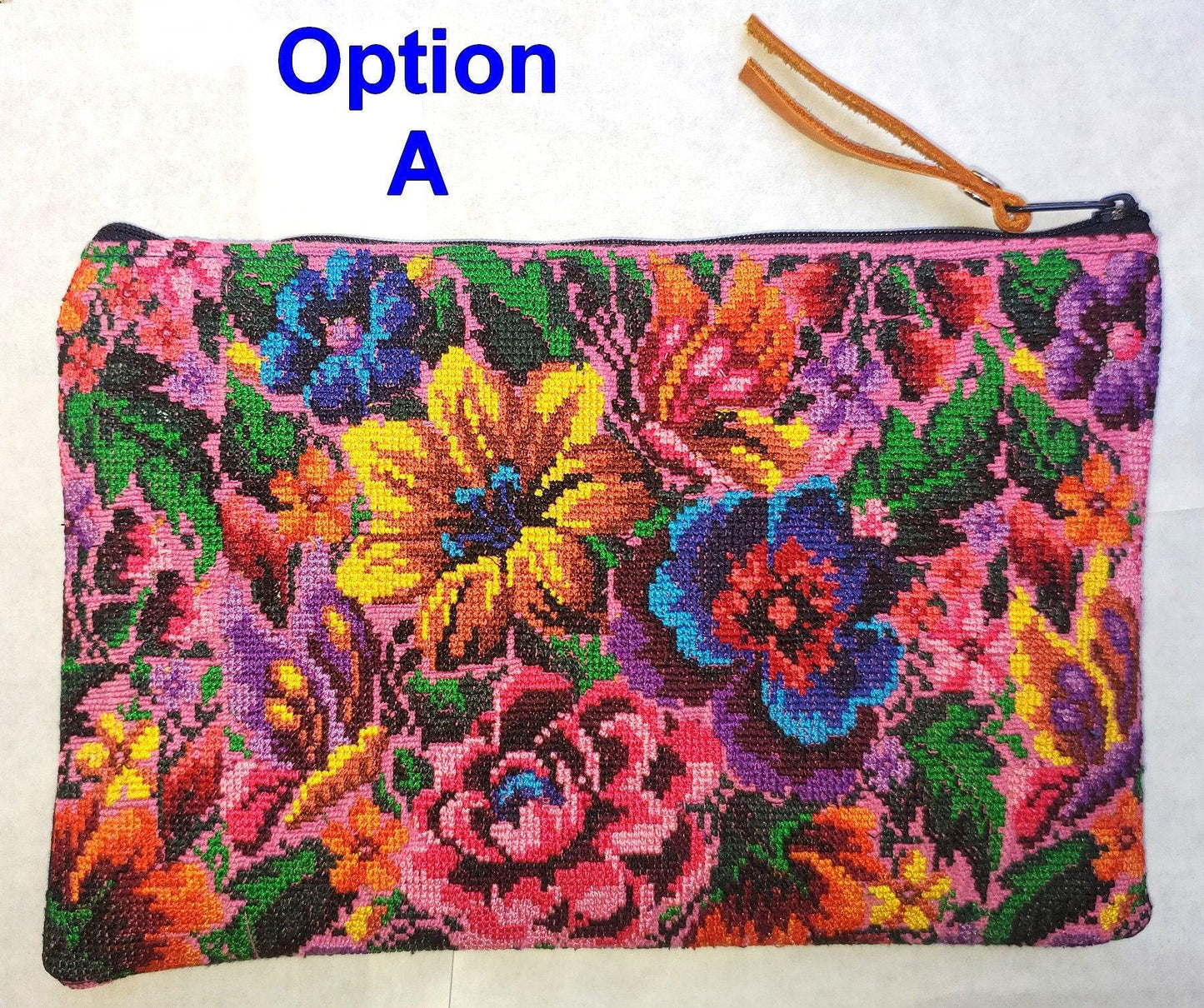Guatemalan upcycled huipil purse, Make Up Bag, Huipil Pouch