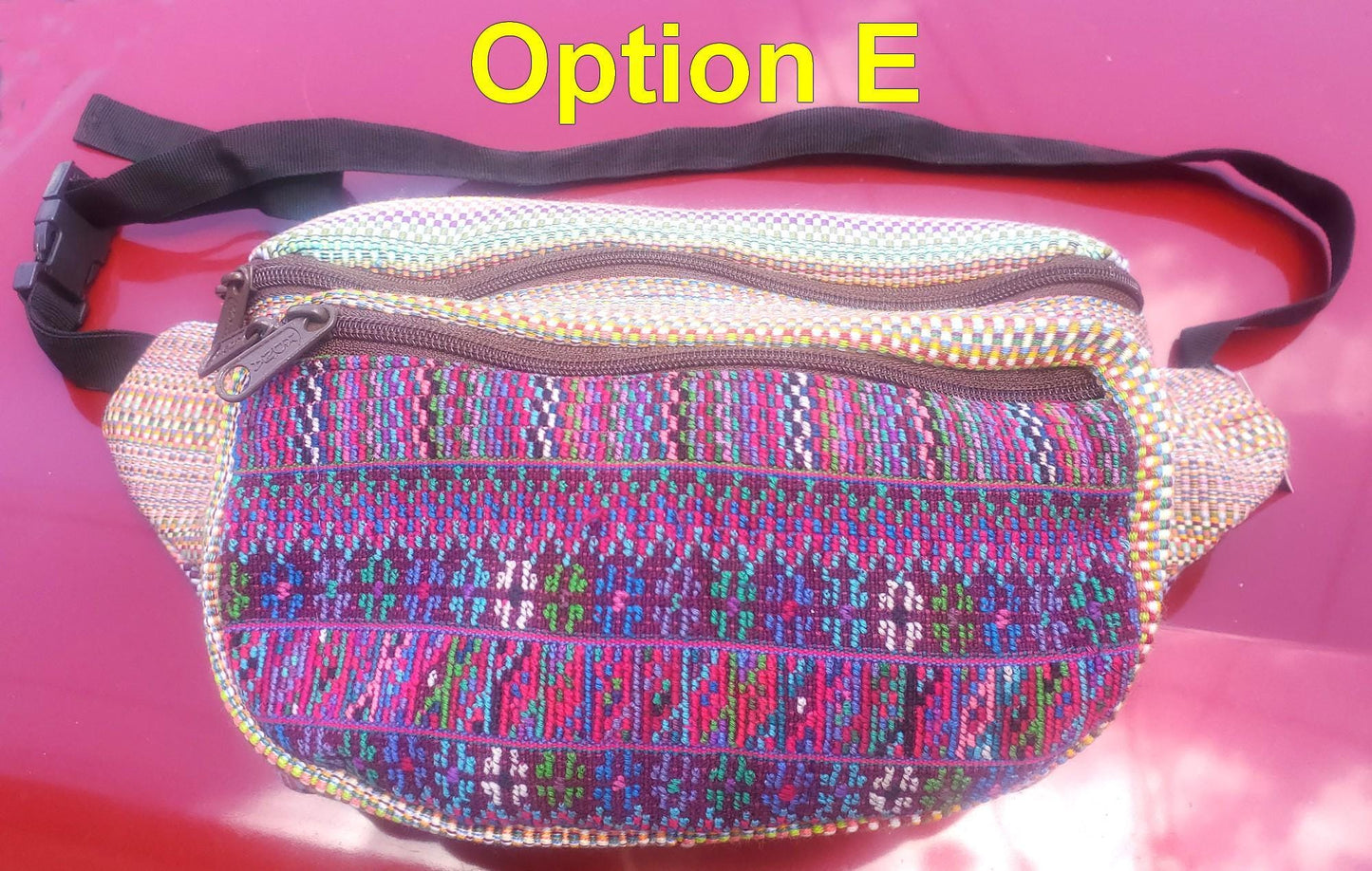 Guatemalan large weaved multipocket fanny pack