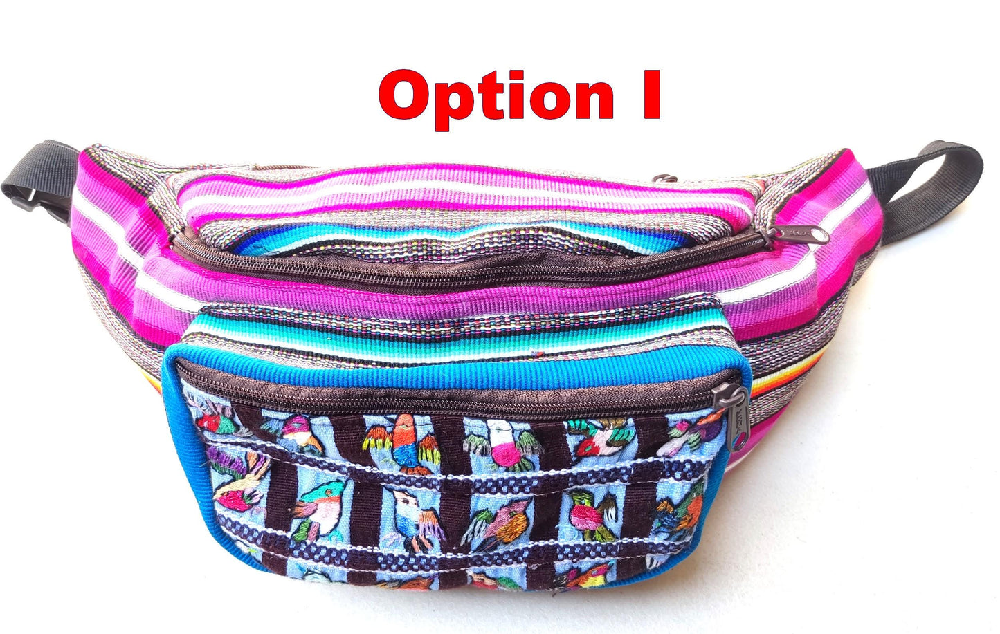Guatemalan large weaved multipocket fanny pack