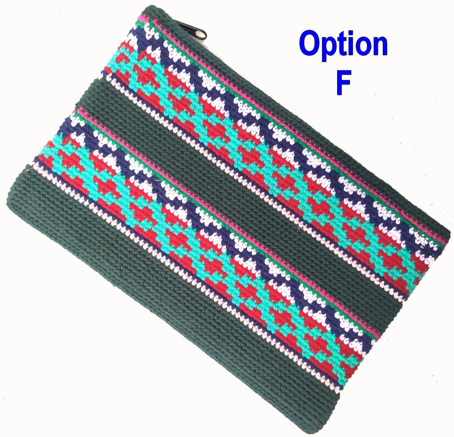 Cotton crocheted zippered coin purse