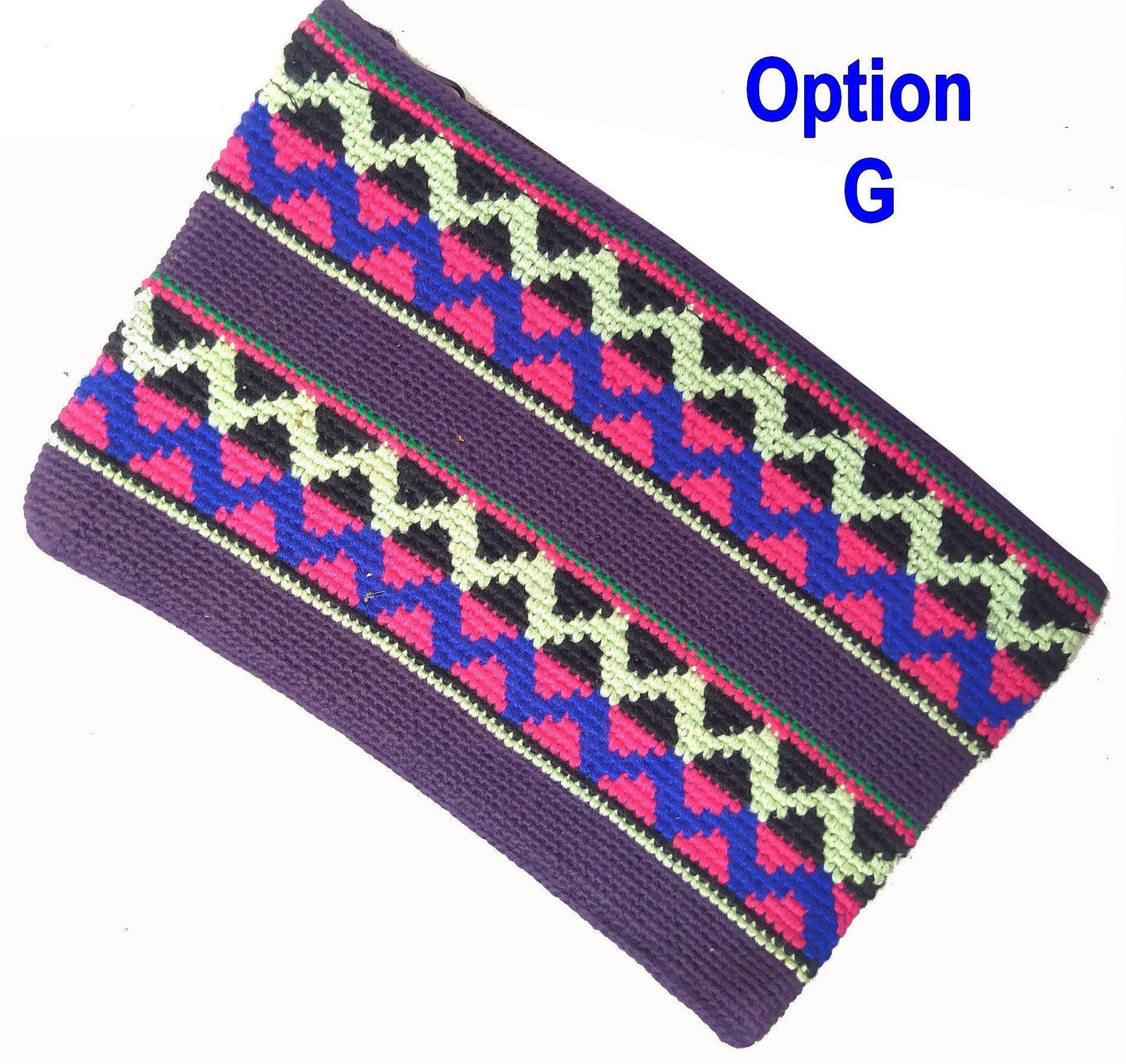 Cotton crocheted zippered coin purse