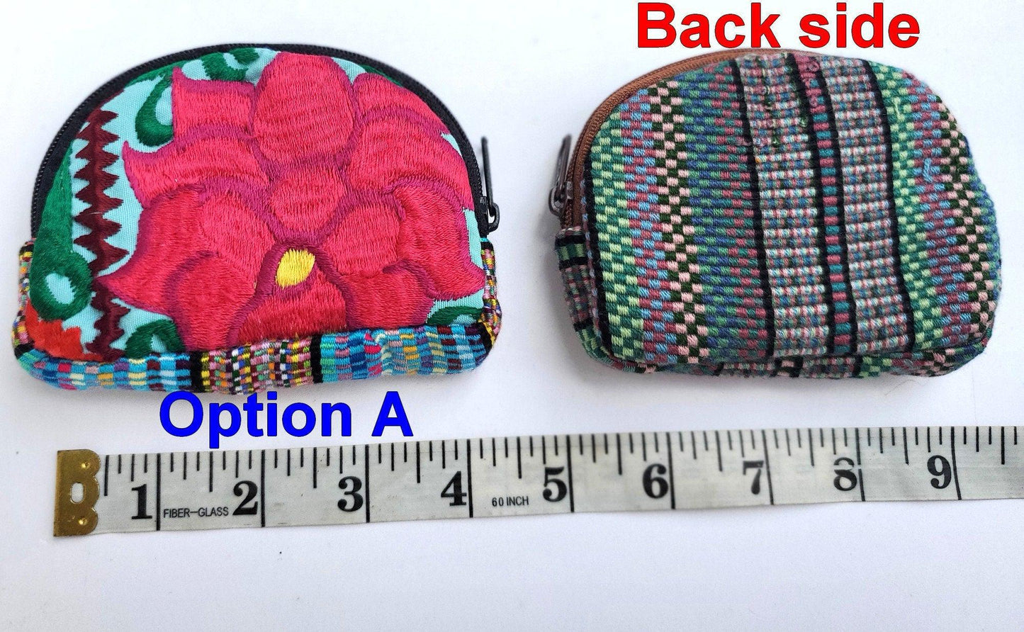 Guatemala HUIPIL Cotton Padded COIN Holder PURSE Bag Available In Multiple Options - Floral Colorful Small Coin Purse