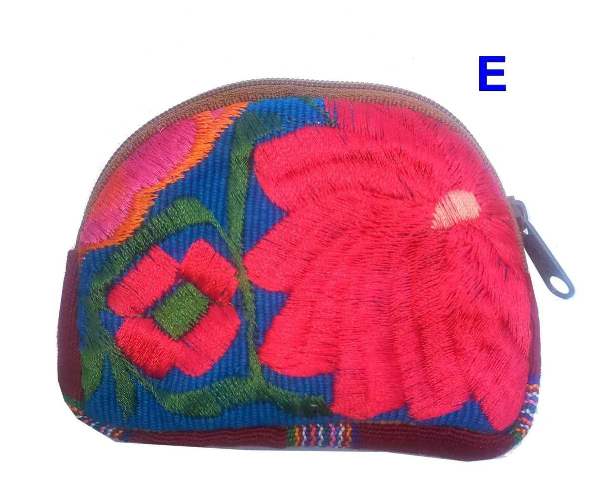 Guatemala HUIPIL Cotton Padded COIN Holder PURSE Bag Available In Multiple Options - Floral Colorful Small Coin Purse