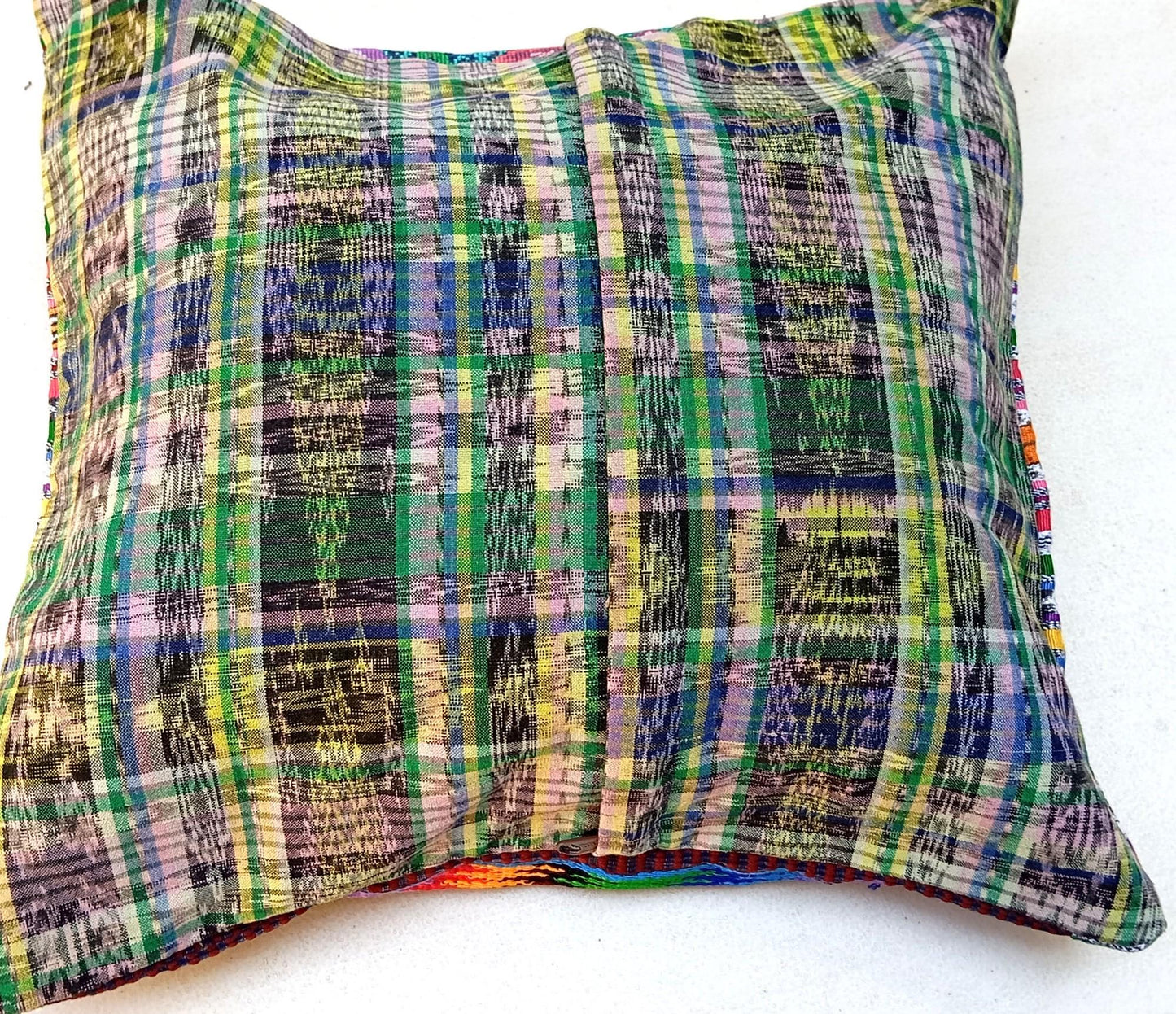 Cotton Guatemala hand pillow cover -San Antonio Aguas Calientes Huipil- 14x18 16x16 17x17 18x18