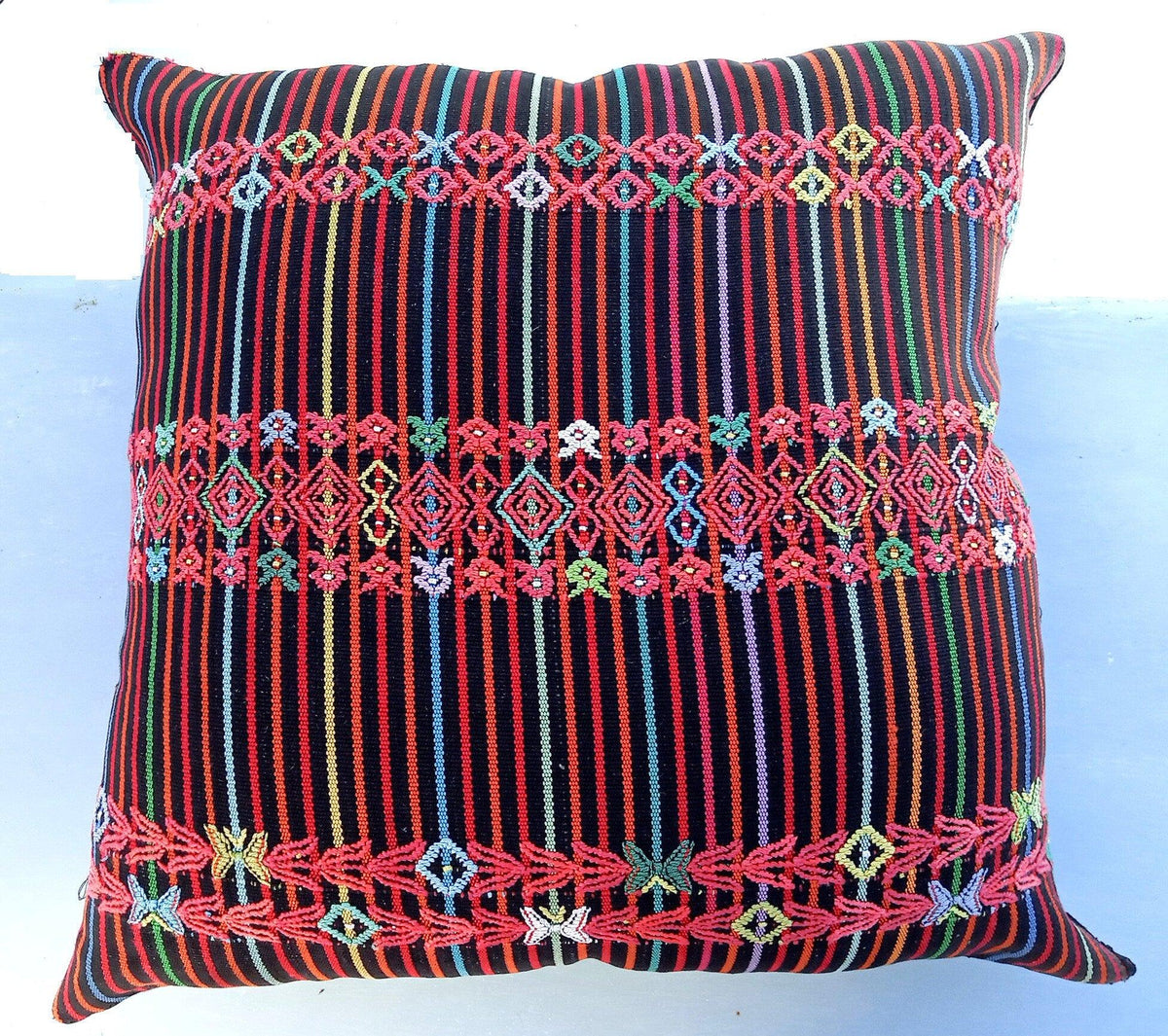 Lot of 1, 2 or 4 Mayan cotton Aguacatan pillow case cushion cover customizable size 14x14, 16x16, 18x18, 20x20, 24x24, 10x20, 12x24,..