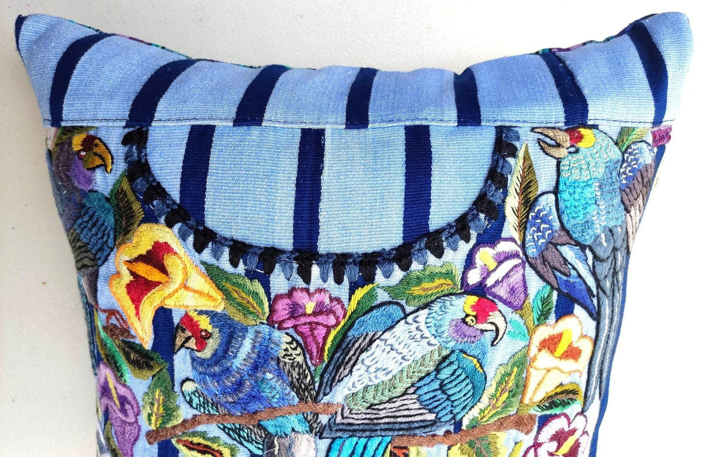 Guatemalan hand-embroidery - SANTIAGO ATITLAN - pillow cushion COVER 14x14