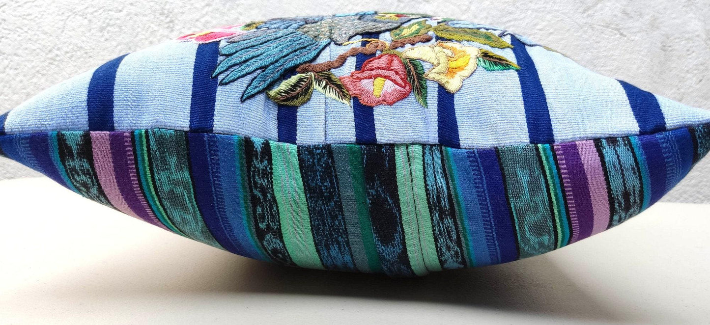Guatemalan hand-embroidery - SANTIAGO ATITLAN - pillow cushion COVER 14x14