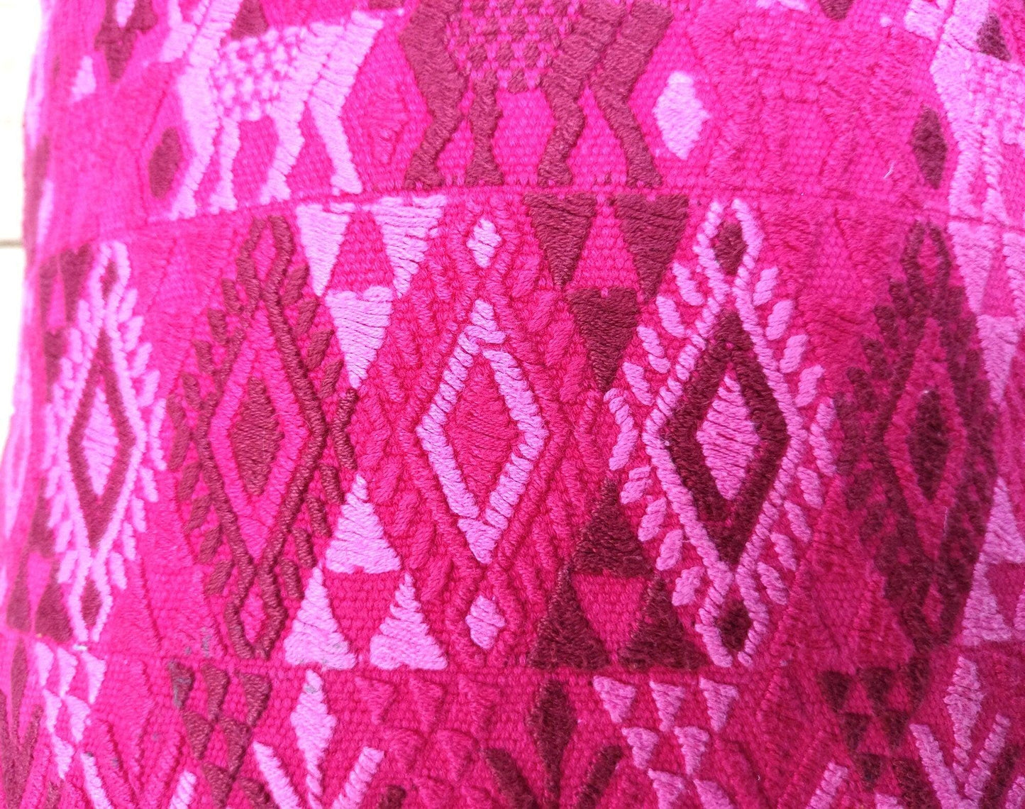 Guatemalan Upcycled Pillow Cover / Ethnic TACTIC COBAN Cushion Case / 12x16 inches
