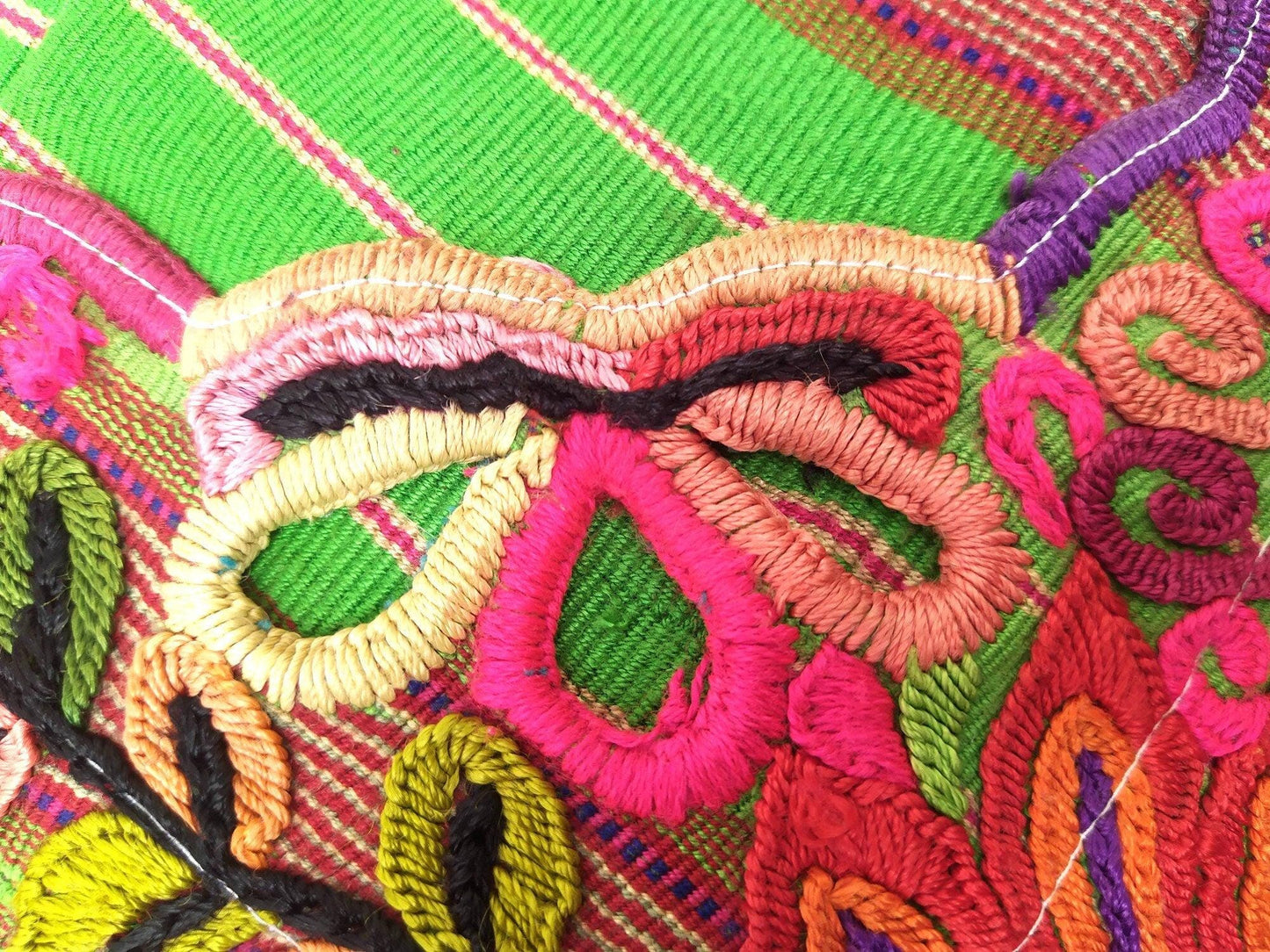 Cotton Guatemala hand embroidery -Eagles & floral- huipil pillow case cushion cover 26x26 inches