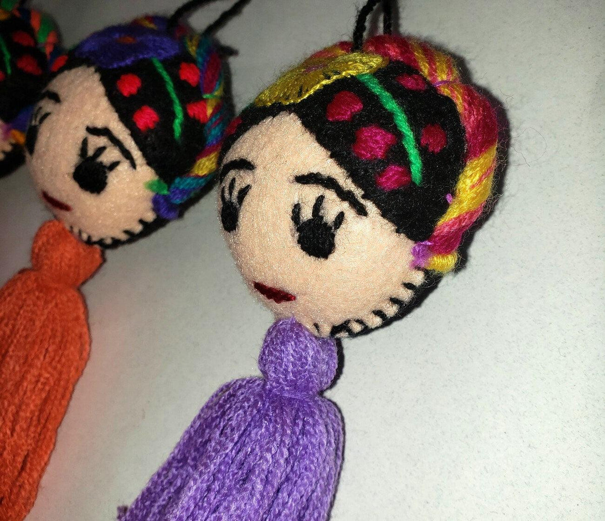 Frida doll ornament felt Pom Pom