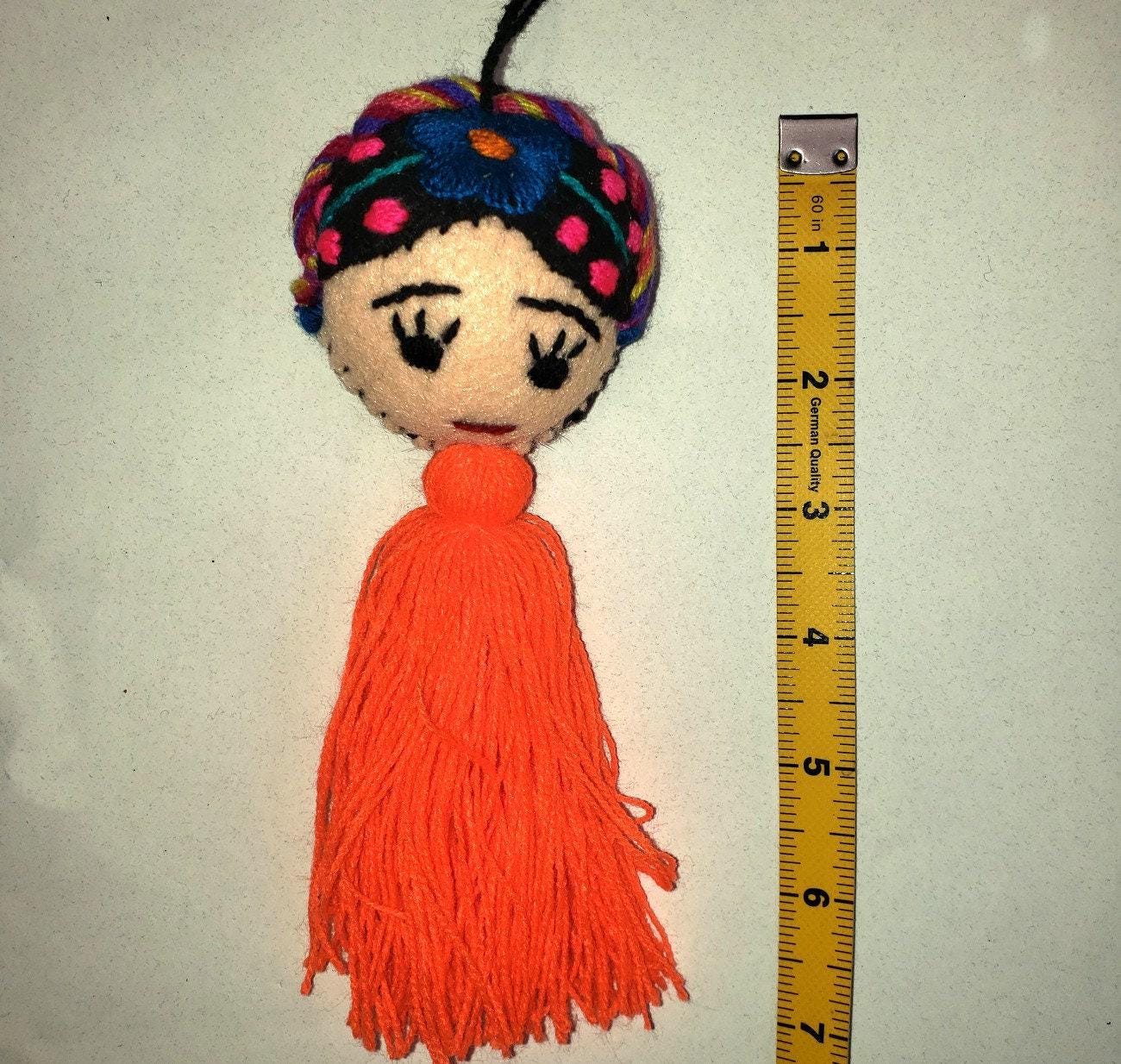 Frida doll ornament felt Pom Pom