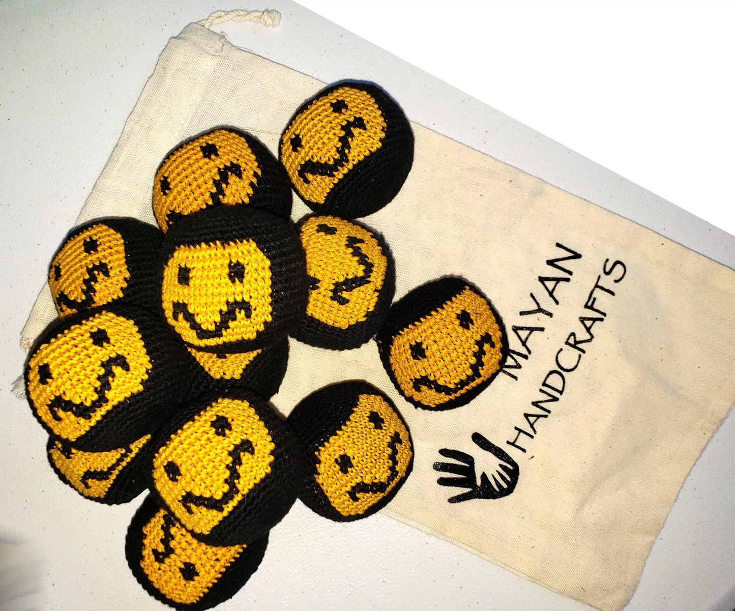 Hacky Sacks Ball, Juggling Balls, Yellow Black Balls,