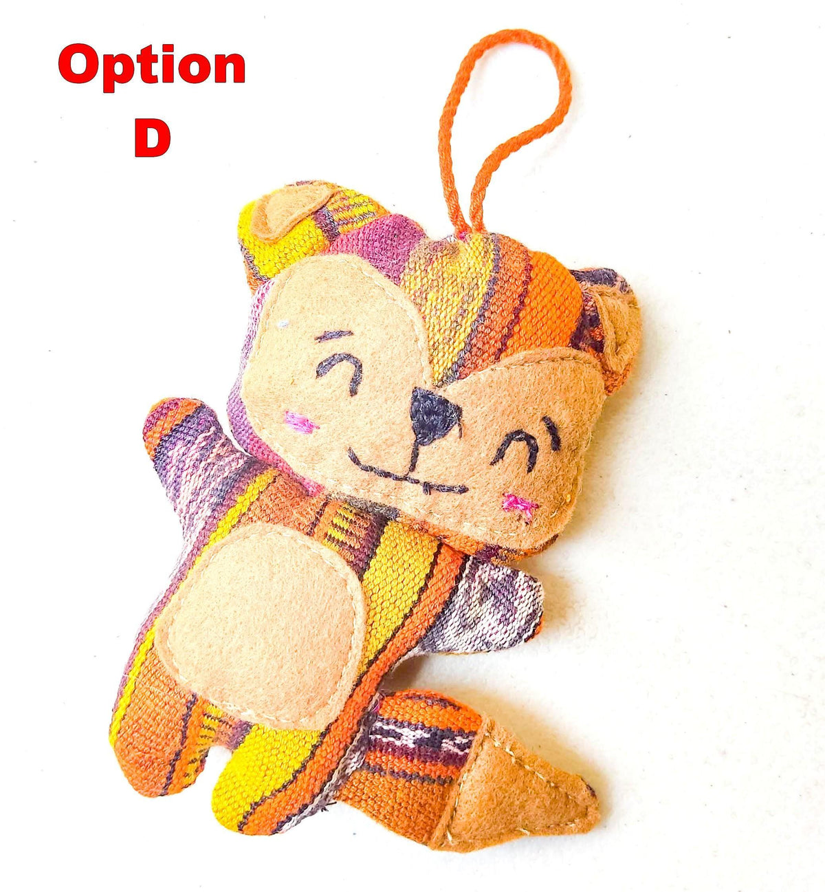 Multicolor Hanging ORNAMENT Padded Toy FOX
