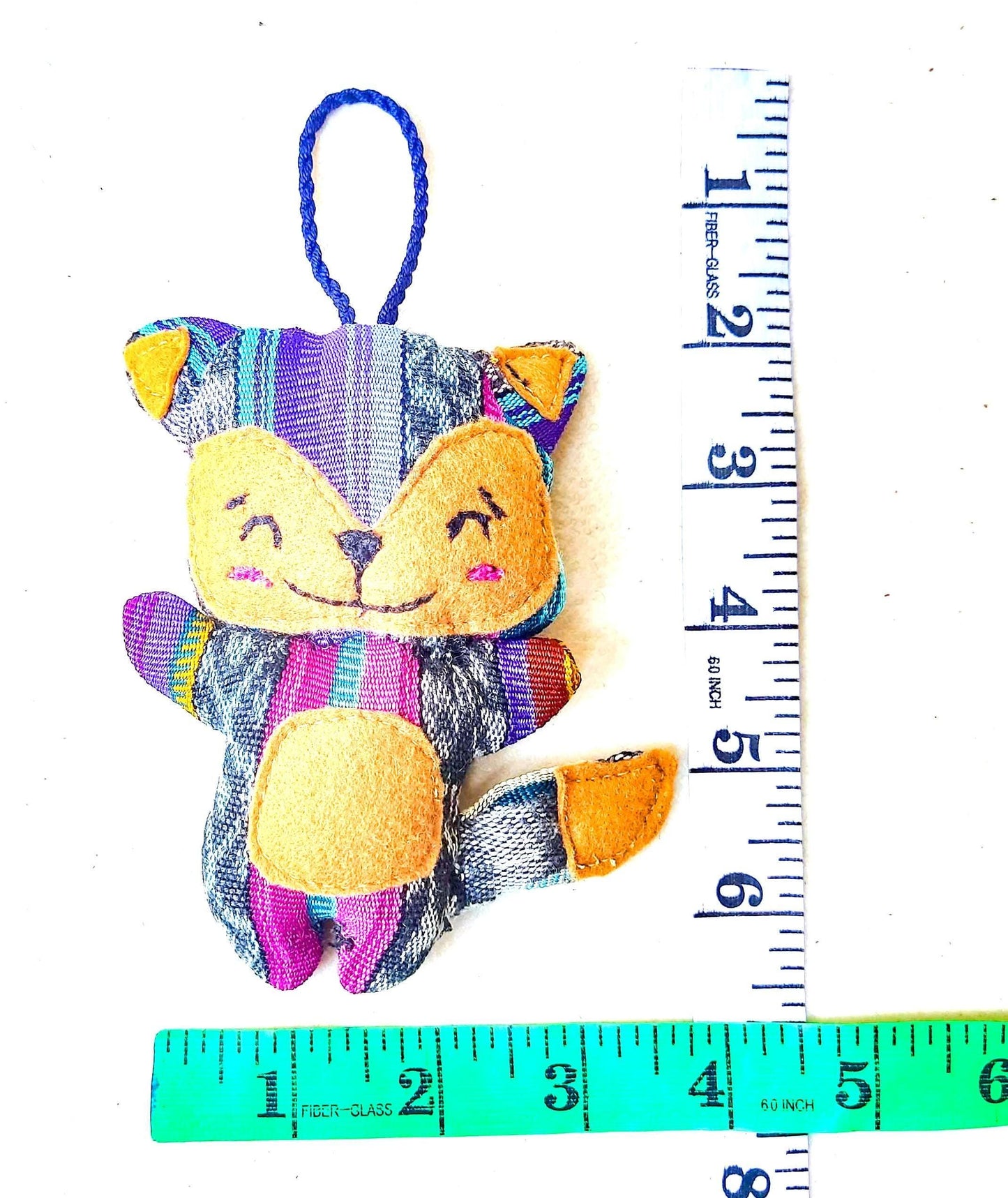 Multicolor Hanging ORNAMENT Padded Toy FOX