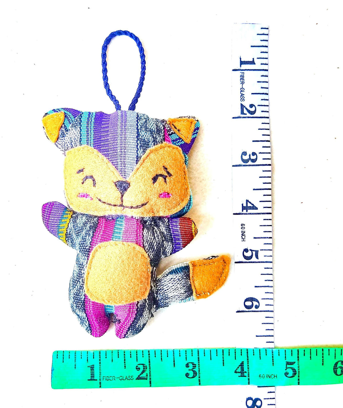 Multicolor Hanging ORNAMENT Padded Toy FOX
