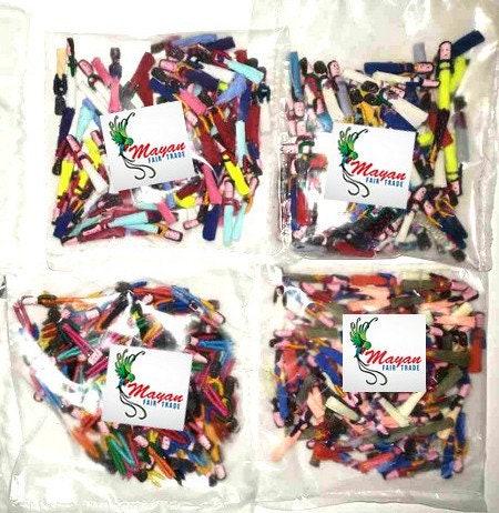 Guatemalan Artisans One Inch WORRY DOLLS HUNDRED Available In Multiple Options - Woven Fabric Clothing Traditional Dolls