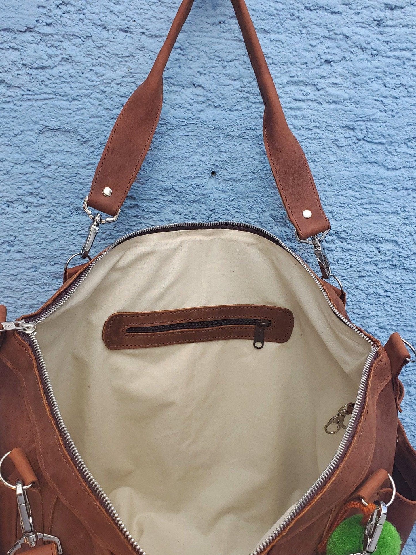 Aesthetic Genuine Leather DIAPER CONVERTIBLE BACKPACK Bag With Tassel - Full Grain Leather Handles Dark Brown Cross body Bag