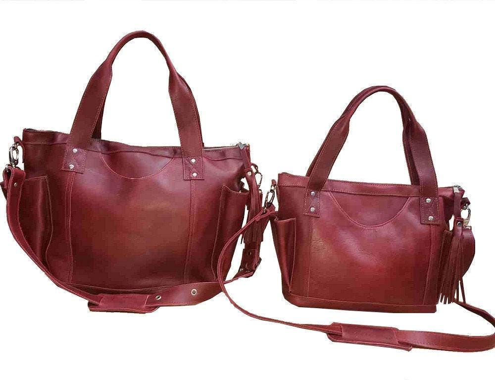 Small Intermedia Medium Convertible backpack crossbody day bag diaper genuine marbled wine color