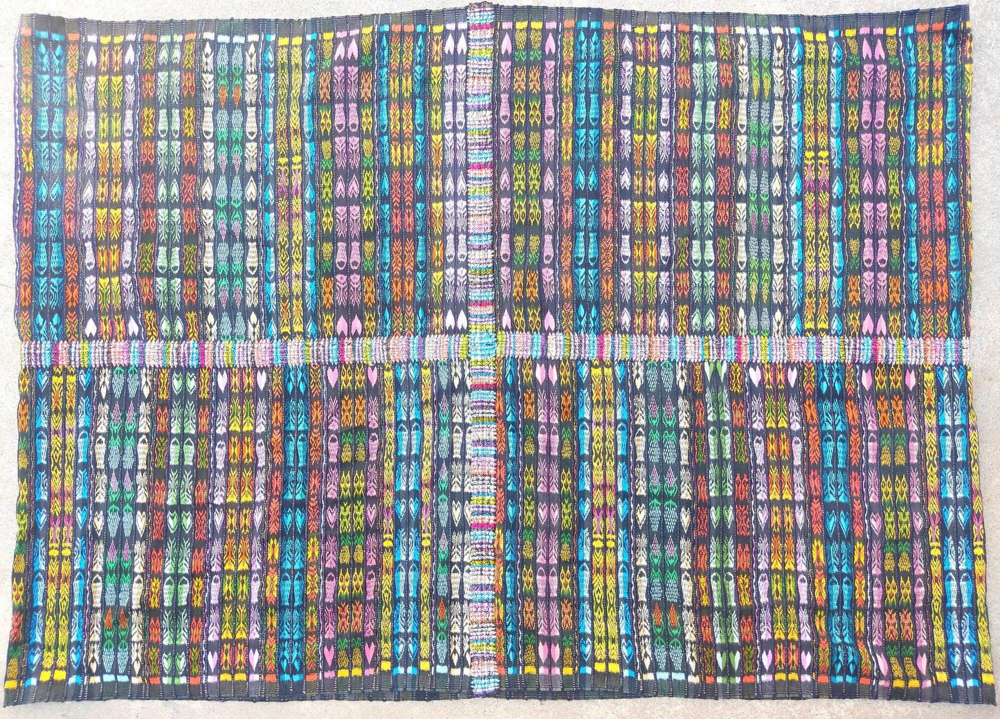 New unique Guatemala Handmade Weaved WOOL multicolor SOLOLA Corte -Fabric per yard-