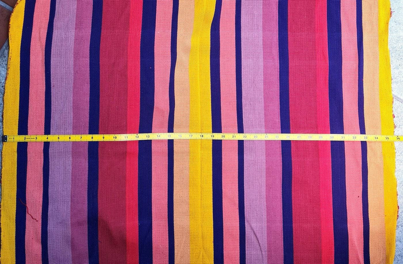 GUATEMALAN Handwoven Ethnic TEXTILE Vintage FABRIC Per Yard - Unique Hand weaved Textile Fabric For Multiple Purposes