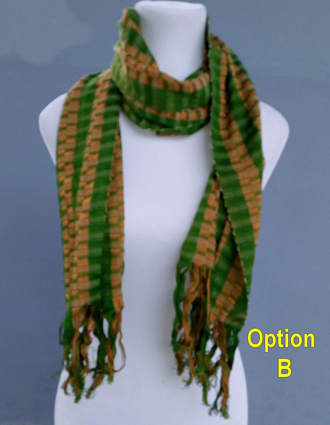 Women Medium Weight GUATEMALAN COTTON Indigo SCARF Wrap - Artisans Wear Aesthetic Shawl