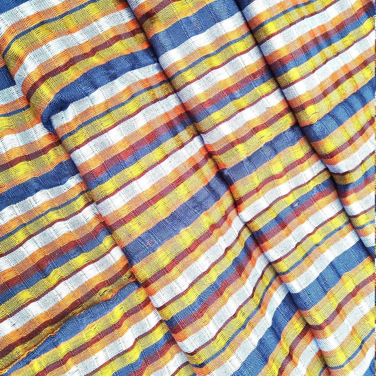Women Medium Weight GUATEMALAN COTTON Indigo SCARF Wrap - Artisans Wear Aesthetic Shawl