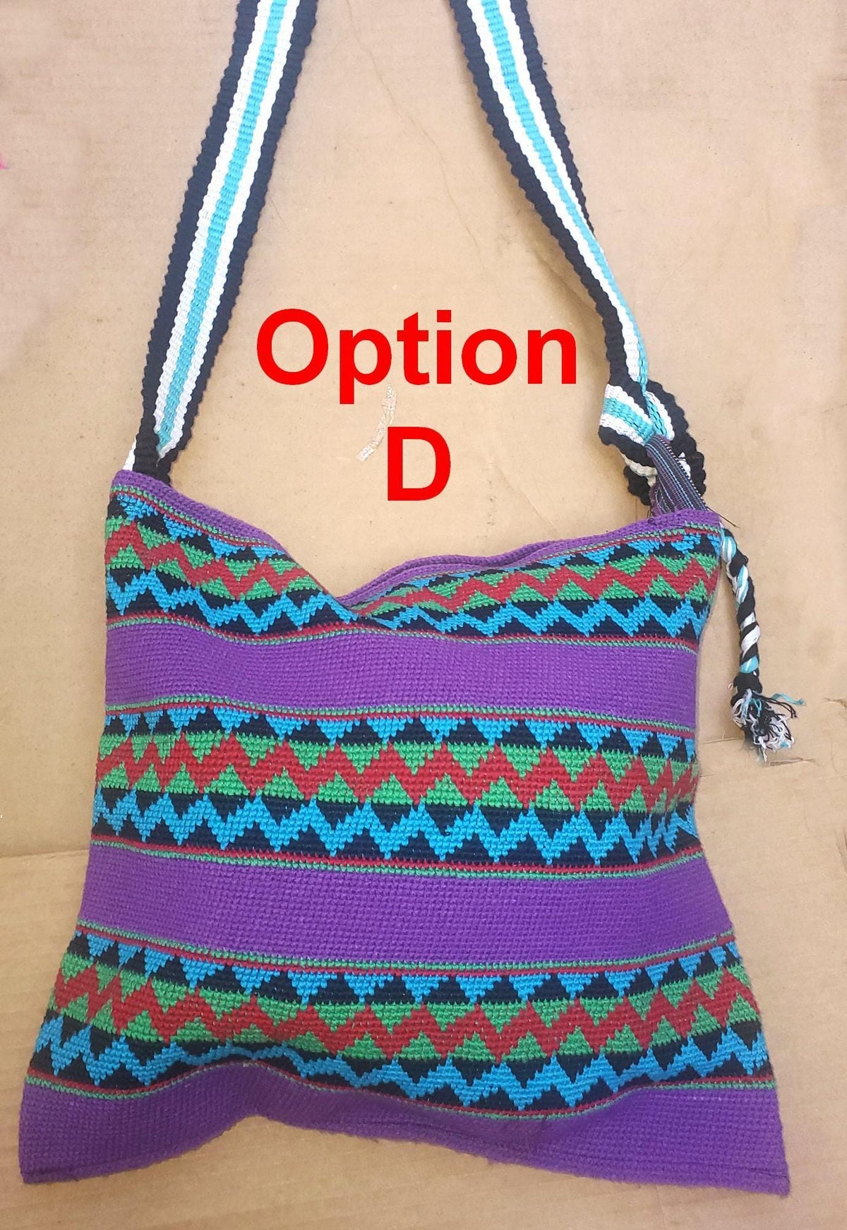 Guatemalan handmade cotton crocheted crossbody bag
