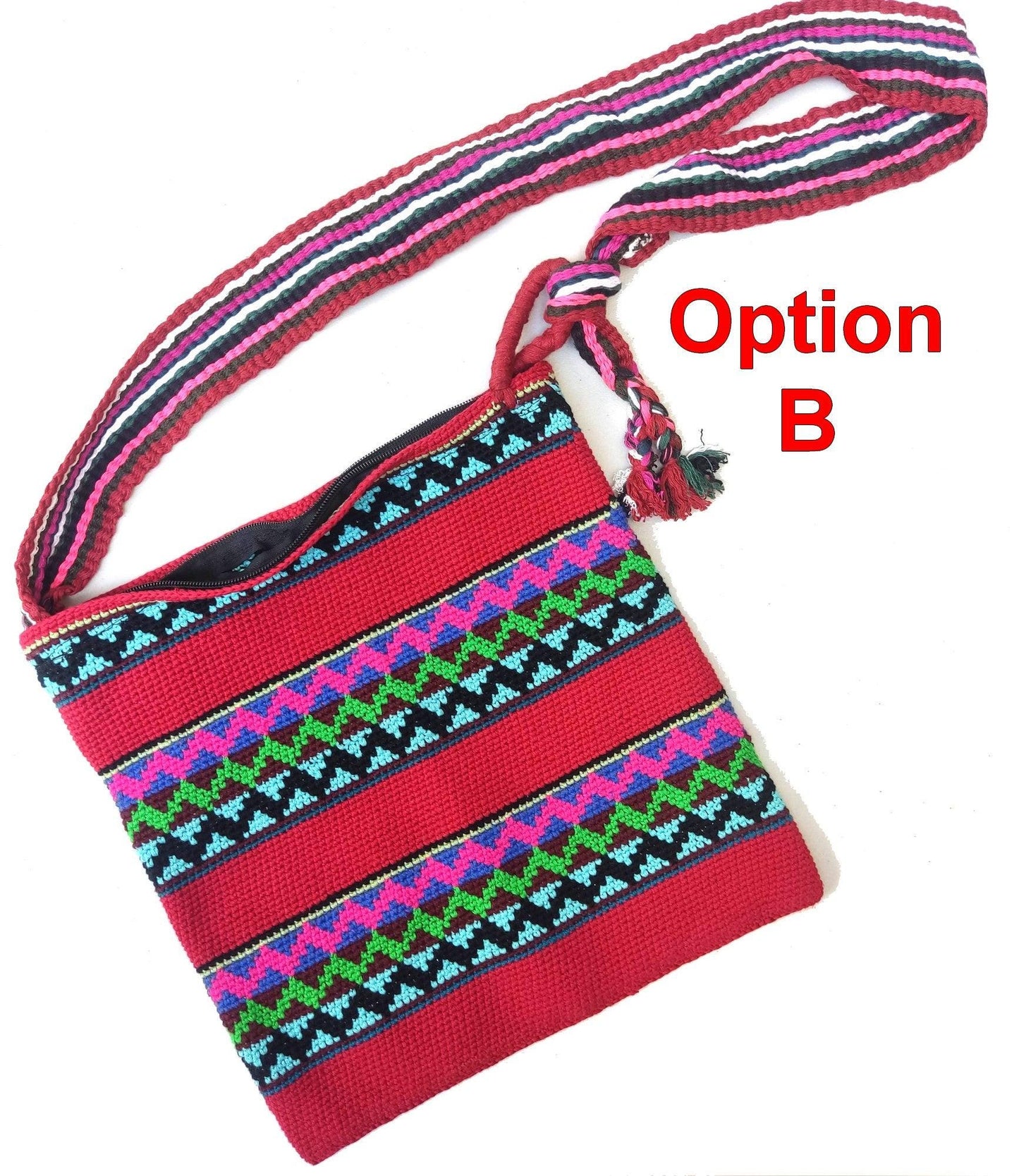 Guatemalan handmade cotton crocheted crossbody bag