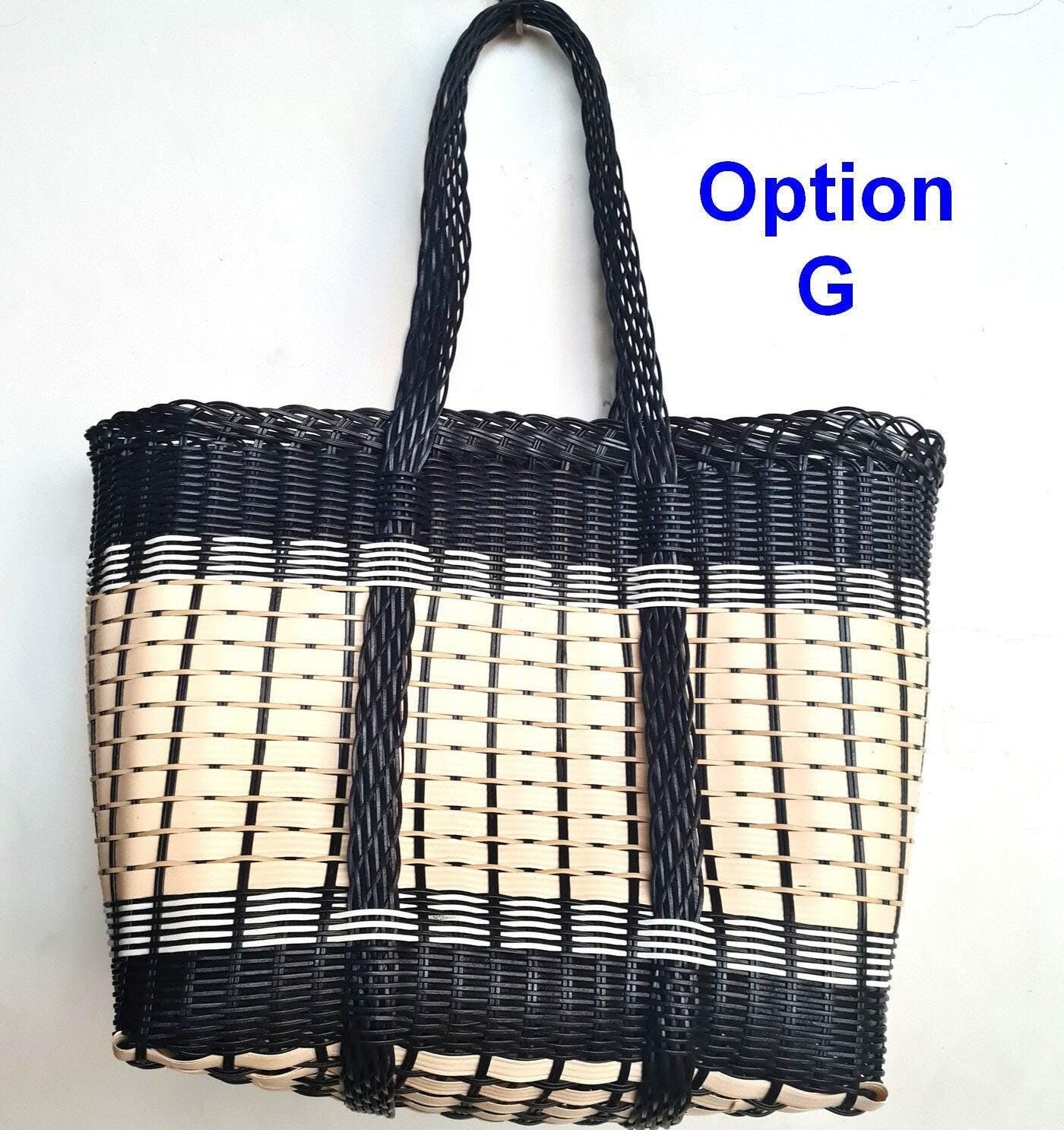 Large Woven Guatemalan Plastic market Bag - Recycled plastic