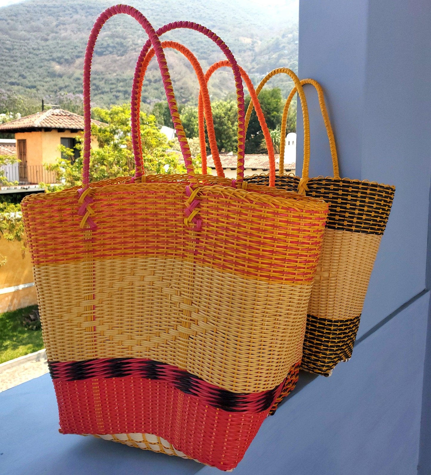 Bolsa de mercado de plástico guatemalteco tejido - Plástico reciclado