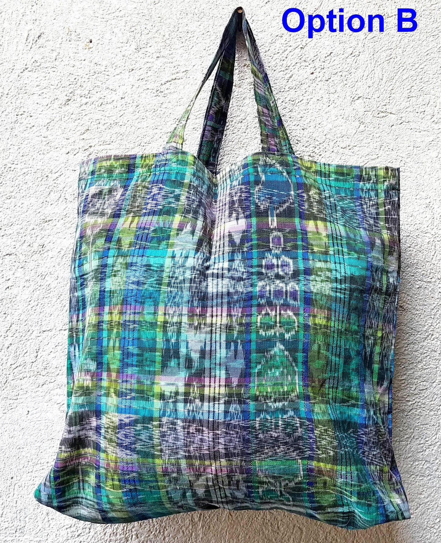 Handmade Vintage IKAT Textil TOTE Shopping BAG, Market Bag, Available In Multiple Colors