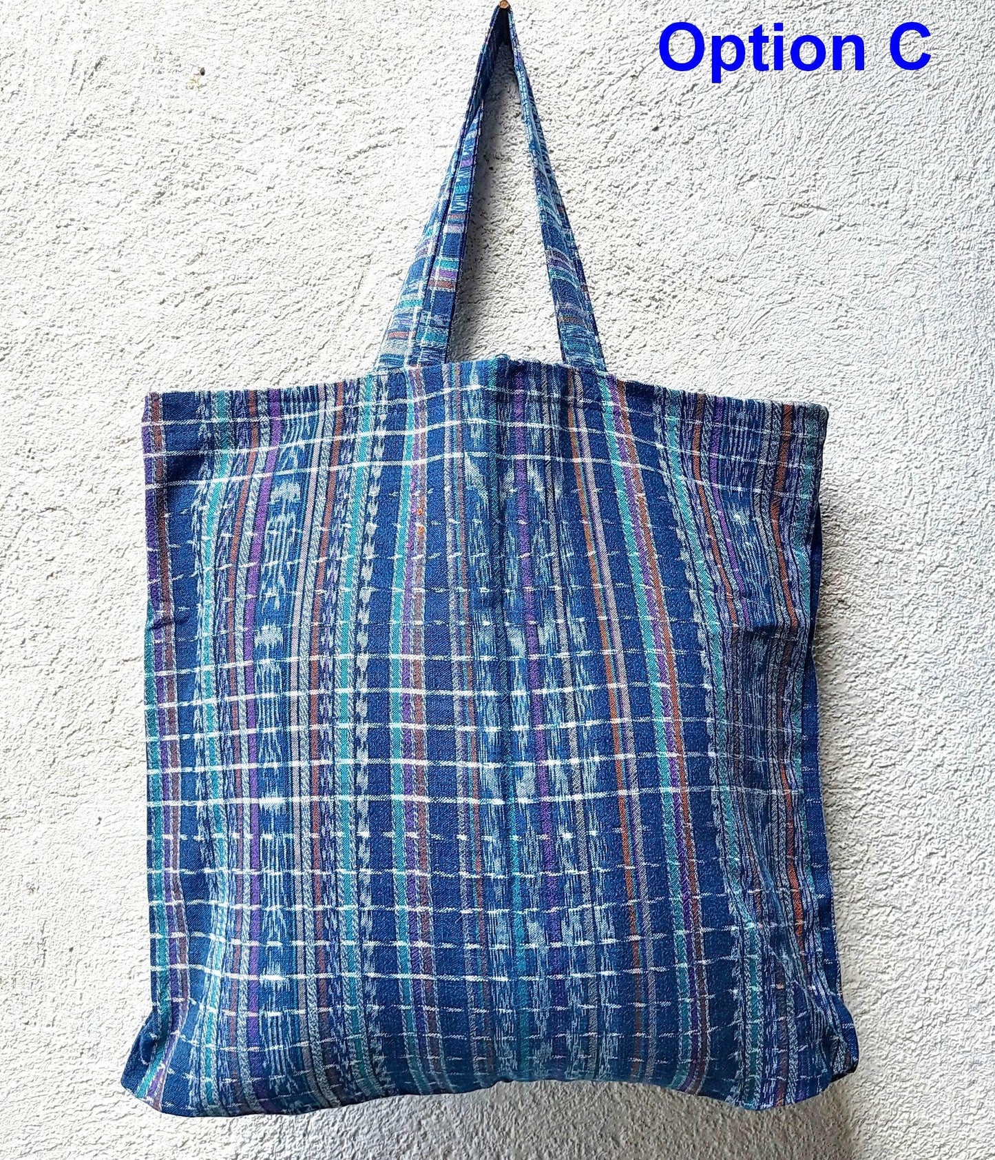 Handmade Vintage IKAT Textil TOTE Shopping BAG, Market Bag, Available In Multiple Colors
