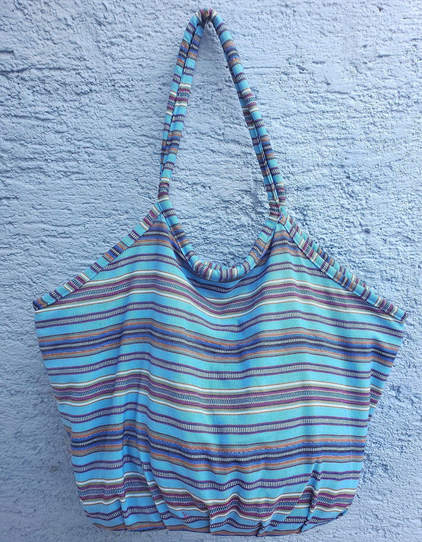 Guatemalan cotton handwoven beach / shopping bag