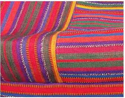 Handwoven GUATEMALAN COTTON Striped Lining TOTE Bag With Zipper Available In Multiple Colors