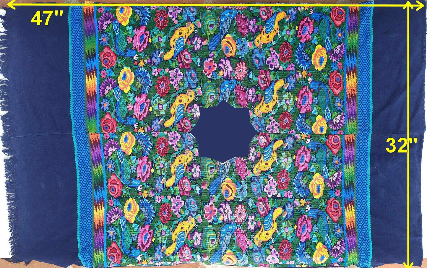 New!! Guatemala handmade weaved cotton runner tablecloth -Huipil from San Antonio Aguas Calientes-
