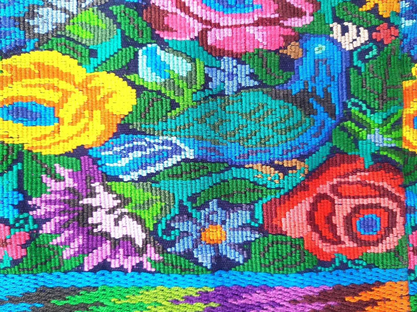 New!! Guatemala handmade weaved cotton runner tablecloth -Huipil from San Antonio Aguas Calientes-