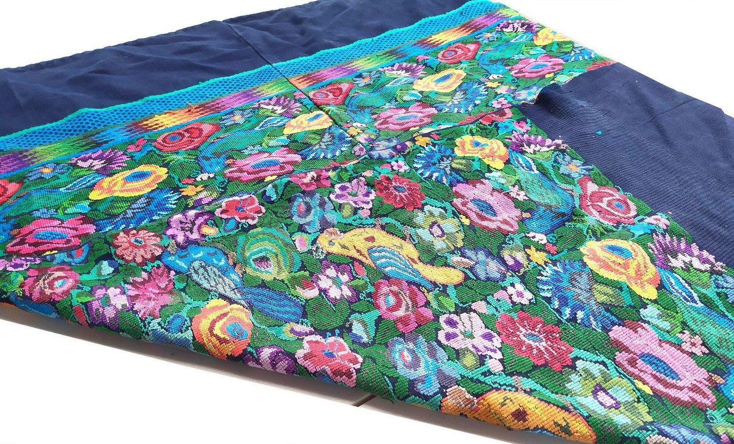 New!! Guatemala handmade weaved cotton runner tablecloth -Huipil from San Antonio Aguas Calientes-
