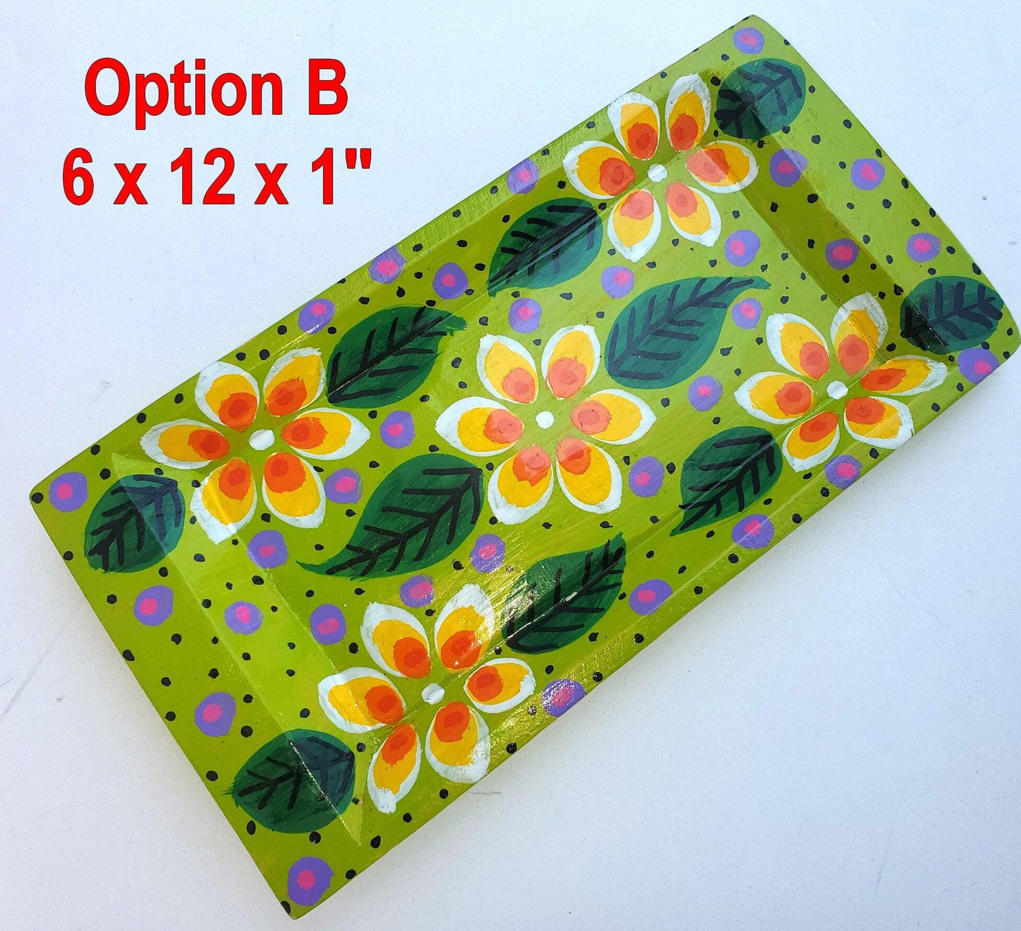 Hand-Painted Pinewood Tray made in Guatemala - Mayan Fair Trade