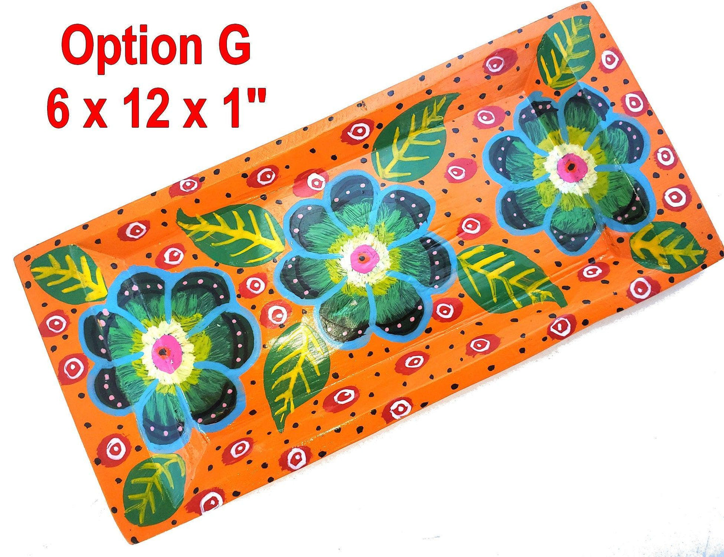 Hand-Painted Pinewood Tray made in Guatemala - Mayan Fair Trade