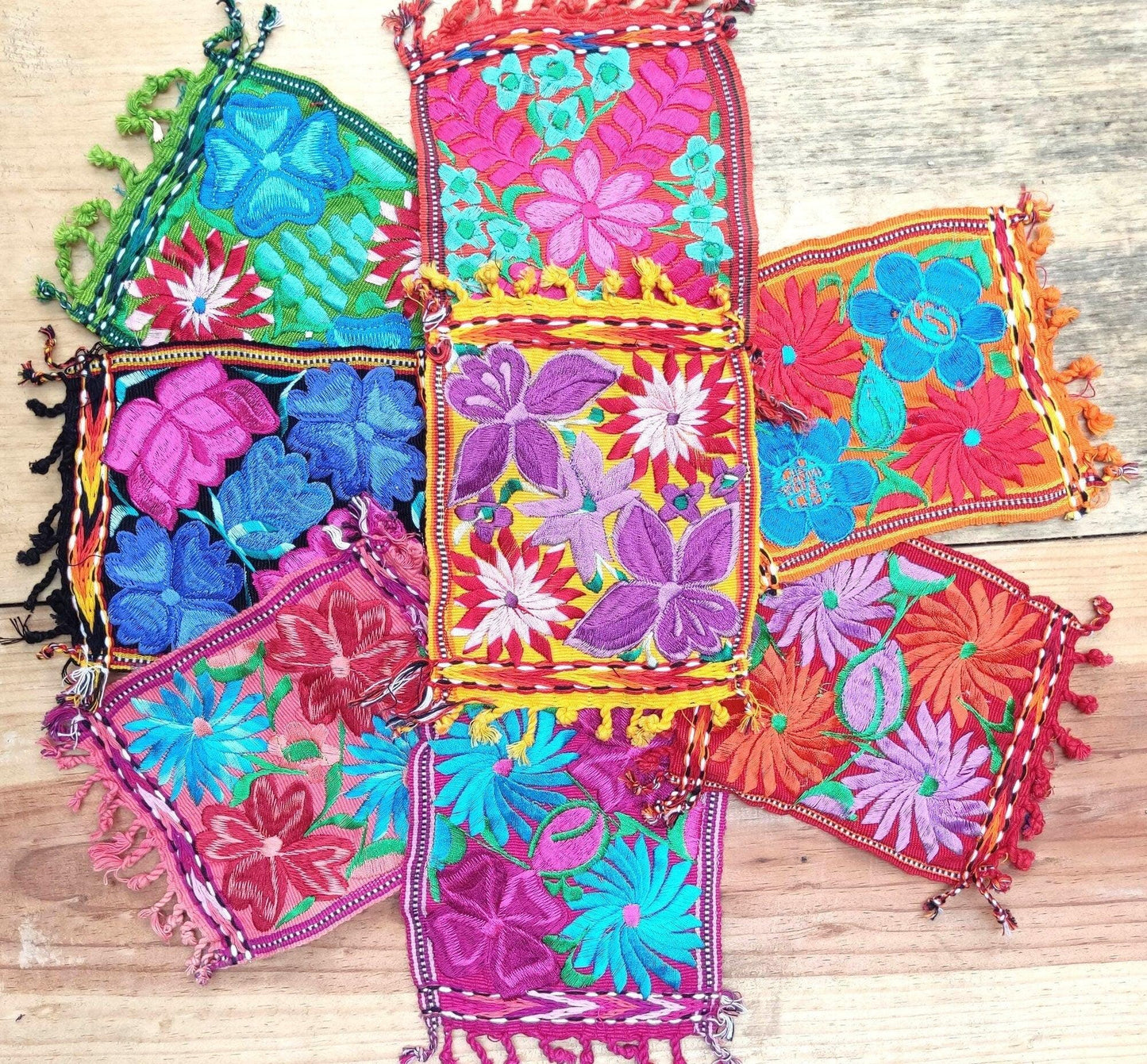 20x20 Cm COTTON Textile GUATEMALA COASTER Set Available In Multiple Colors - Pretty Ornament Square Coaster