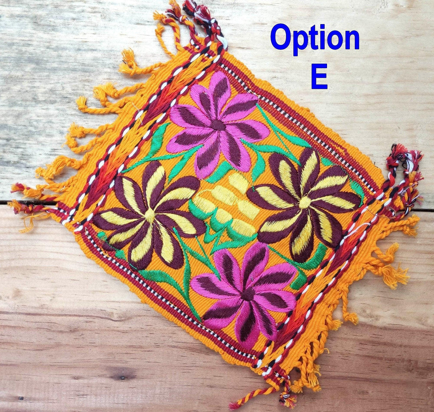 20x20 Cm COTTON Textile GUATEMALA COASTER Set Available In Multiple Colors - Pretty Ornament Square Coaster