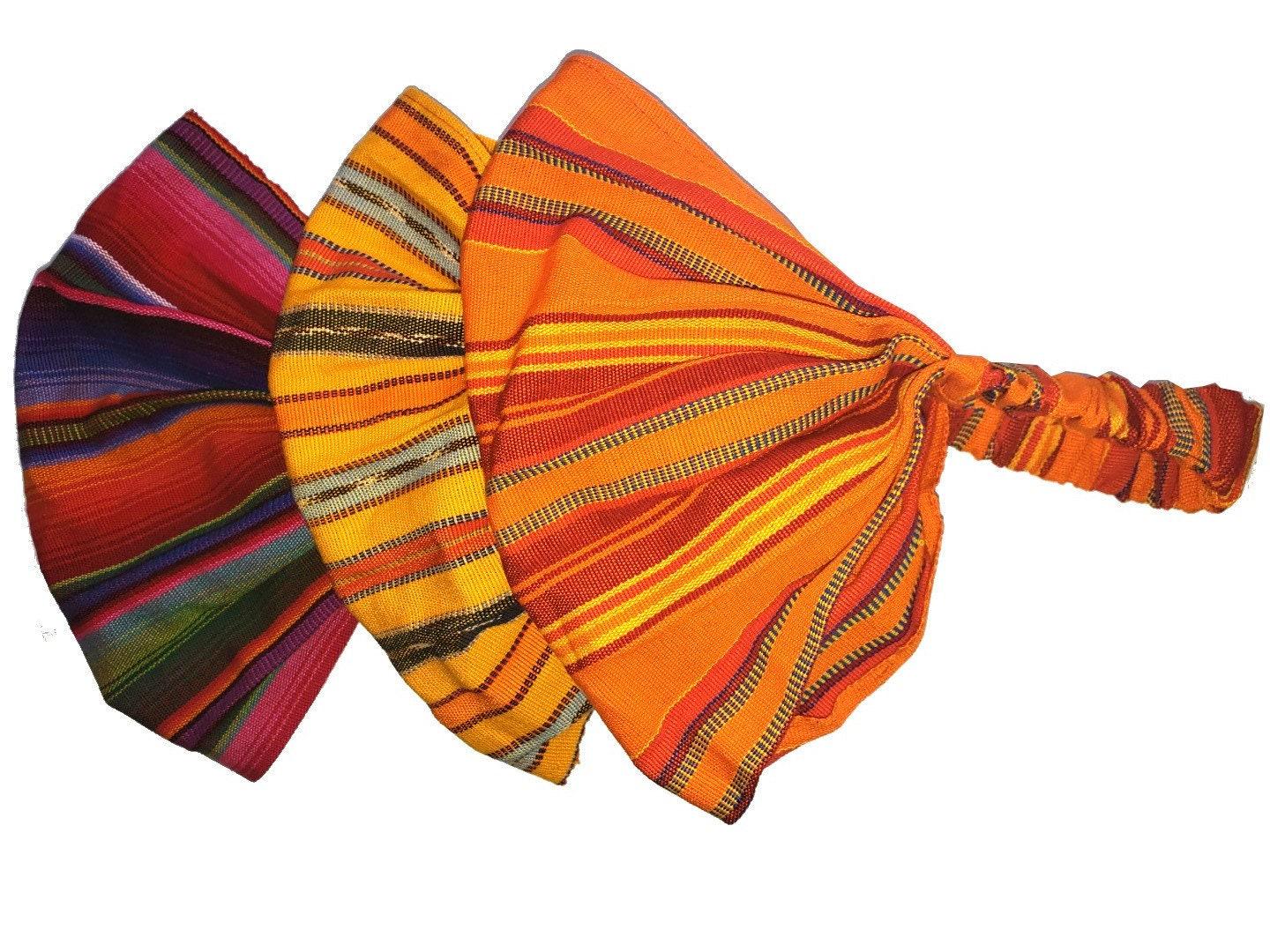 Women Head COTTON BAND BANDANA In Medium Weight - Multiple Colors Head Warmer Guatemalan Bandana