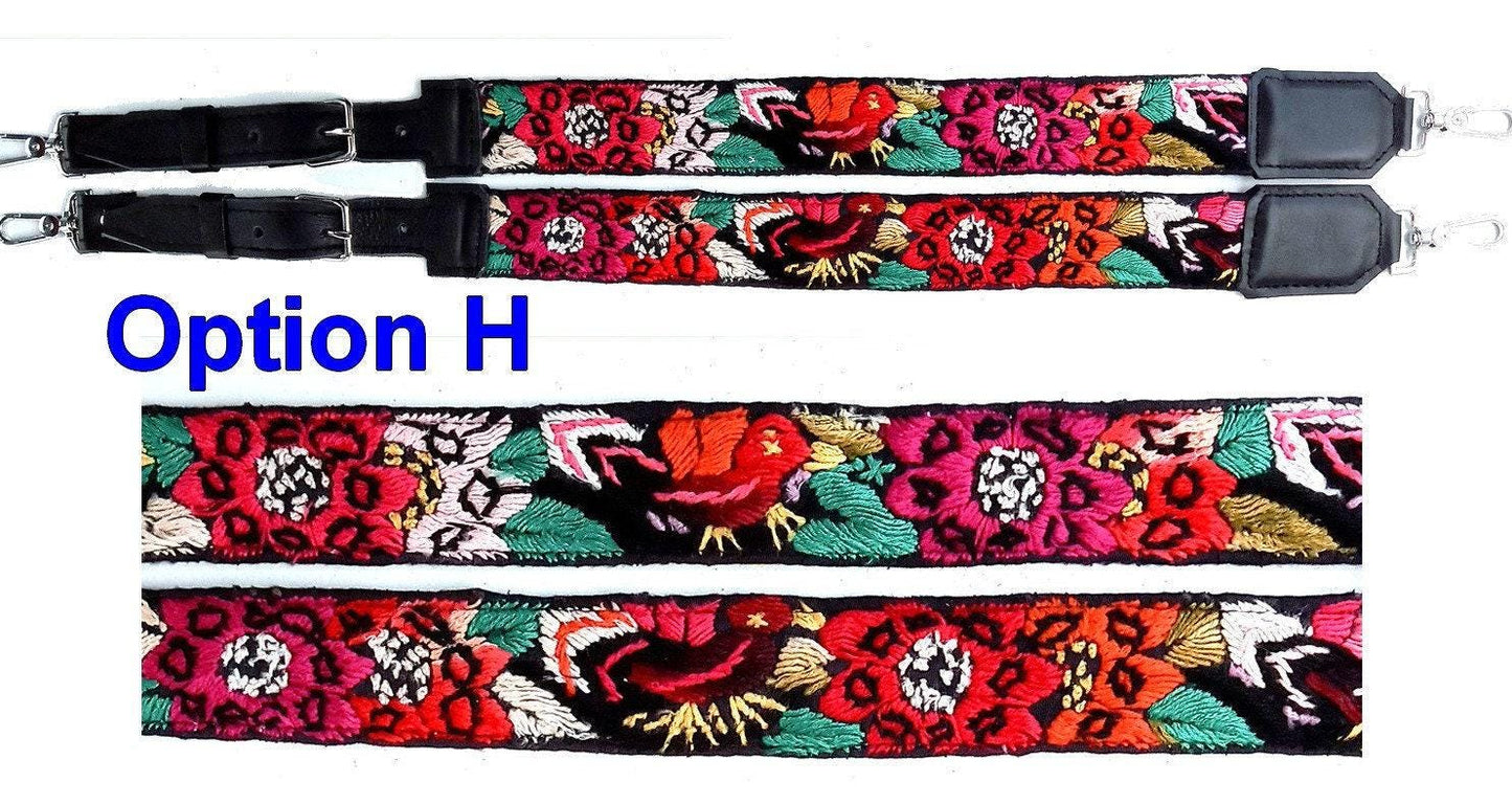 Guatemalan handmade embroidered backpack pair straps