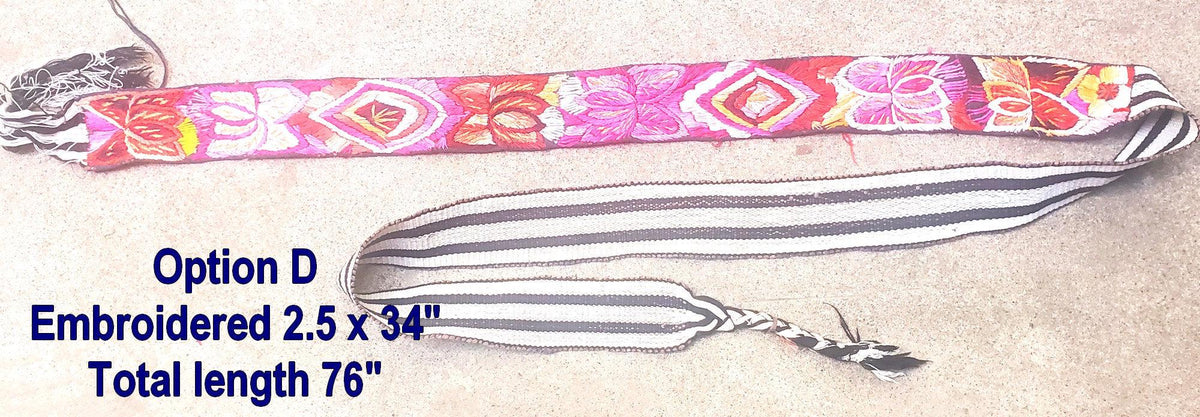 Vintage Guatemalan fajas -handmade embroidered belts-