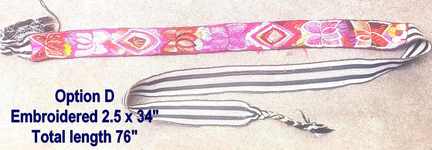Vintage Guatemalan fajas -handmade embroidered belts-