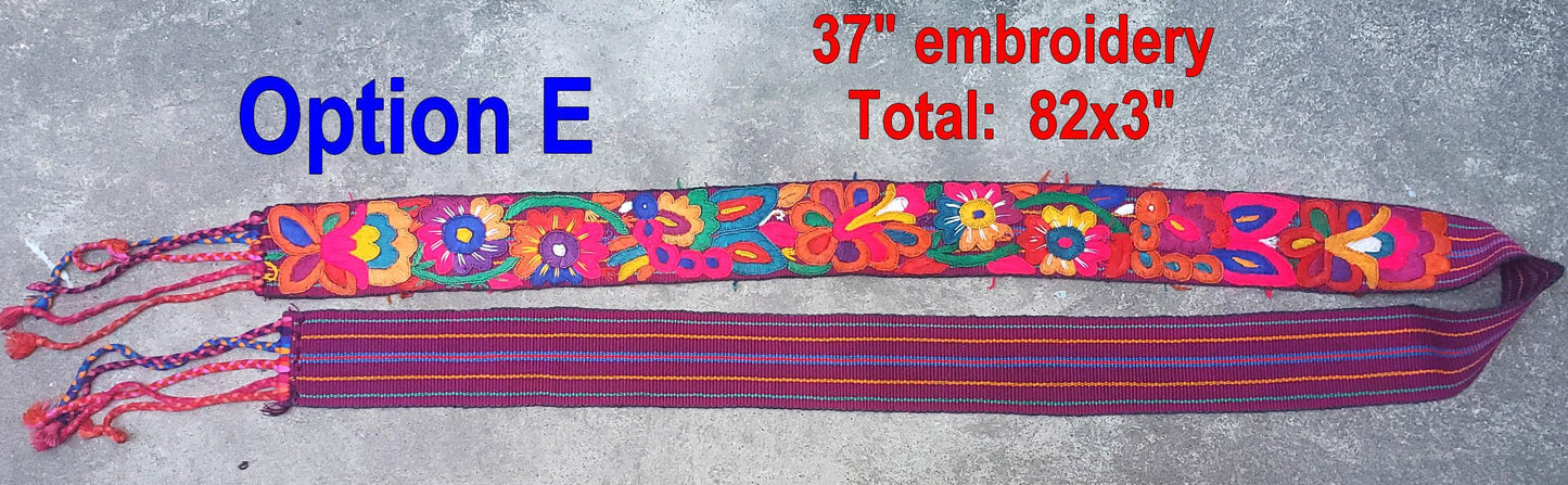 Vintage Guatemalan fajas -handmade embroidered belts-