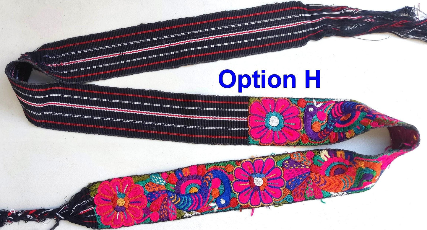 Vintage Guatemalan fajas -handmade embroidered belts-